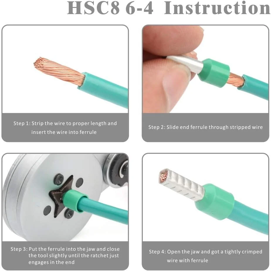 ابزار پرس سرسیم اکسفور، مربعی خود تنظیم شونده، برای سرسیم های AWG23-10، انبر پرس سیم جغجغه ای