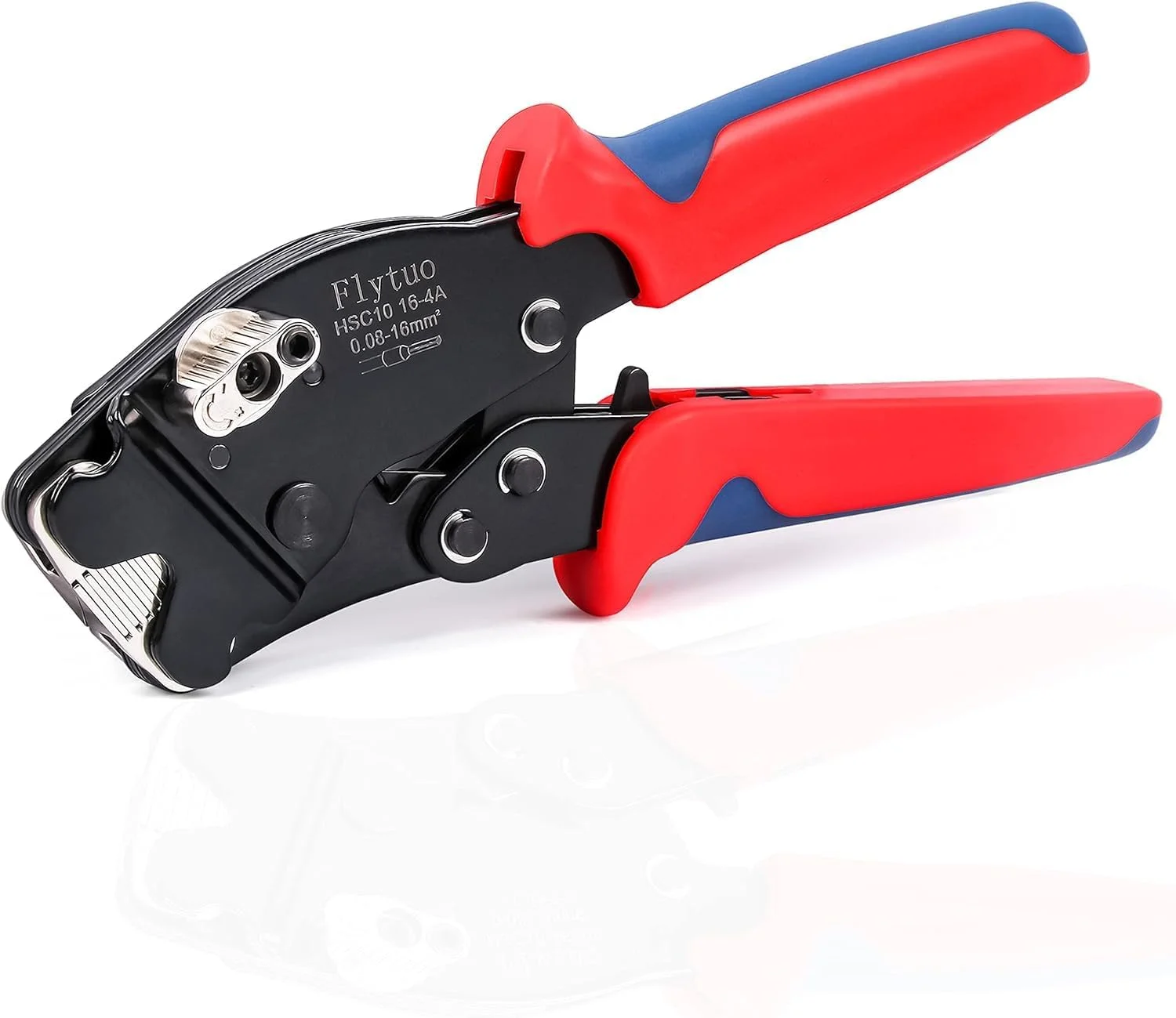 ابزار پرس سرسیم فشاری از جلو Flytuo، مناسب برای سرسیم‌ها و پایانه‌های سیم از سایز AWG 30-5