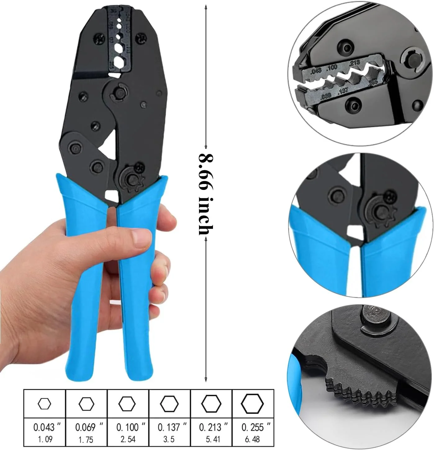 جعبه ابزار کابل کواکسیال Gaobige، ابزار پرس BNC برای RG58، RG59، RG62، RG174، 20 عدد کانکتور پرس نری BNC RG58، 10 عدد کانکتور مادگی به مادگی BNC، تستر کابل لوله حرارتی جمع شونده، سیم لخت کن کواکسیال