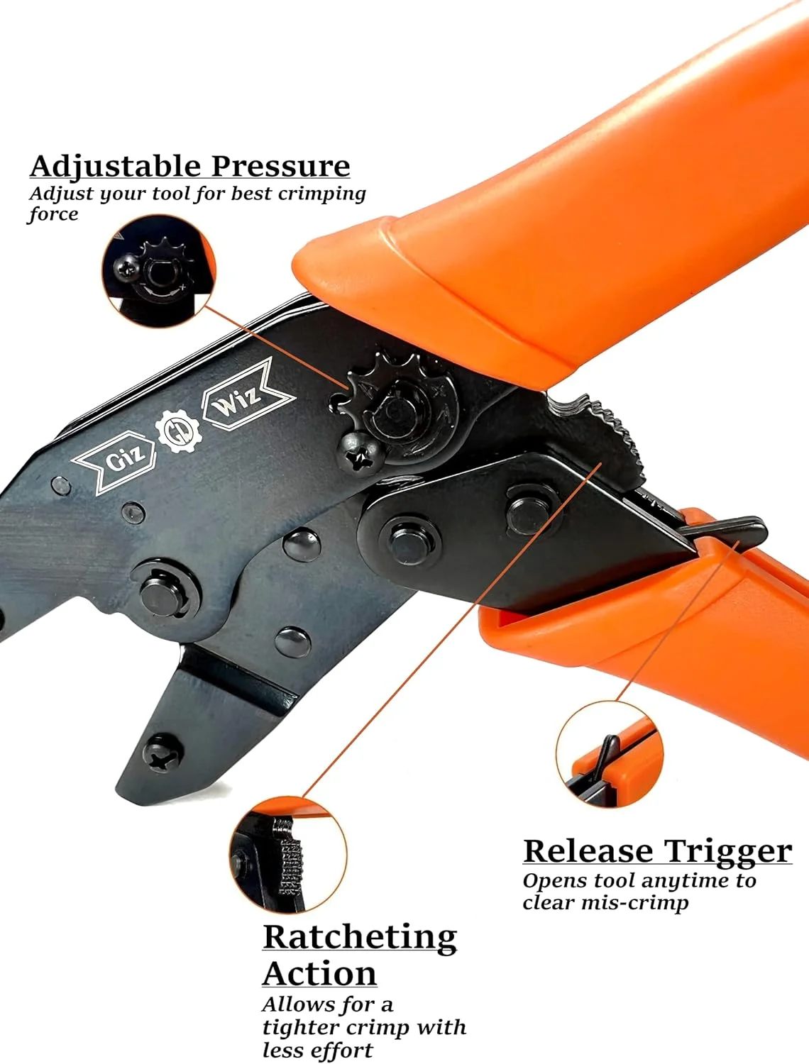 ابزار پرس سرسیم پرچمی سبک با مکانیزم جغجغه ای برای سیم های بدون روکش AWG 22-14 مدل G-L2F1 ابزار پرس سرسیم پرچمی سبک با مکانیزم جغجغه ای برای سیم های بدون روکش AWG 22-14 مدل G-L2F1