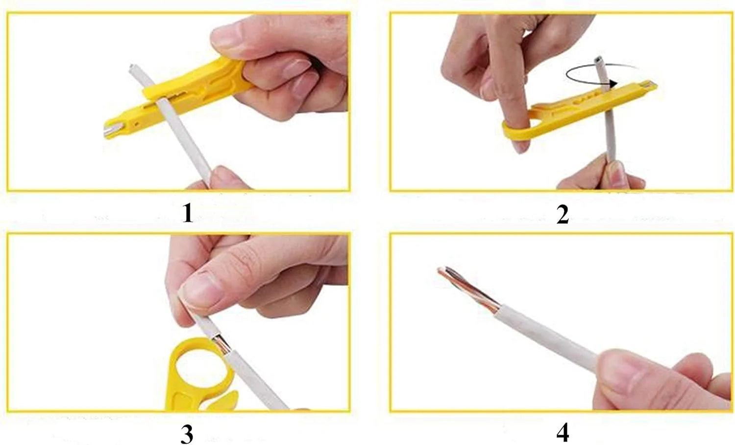 کیت ابزار پرس RJ45، ابزار پرس Cat5 Cat5e با 100 عدد کانکتور RJ45 Cat5، 20 عدد روکش کانکتور RJ45 Cat5 Cat6، کابل لخت کن، سیم لخت کن شبکه