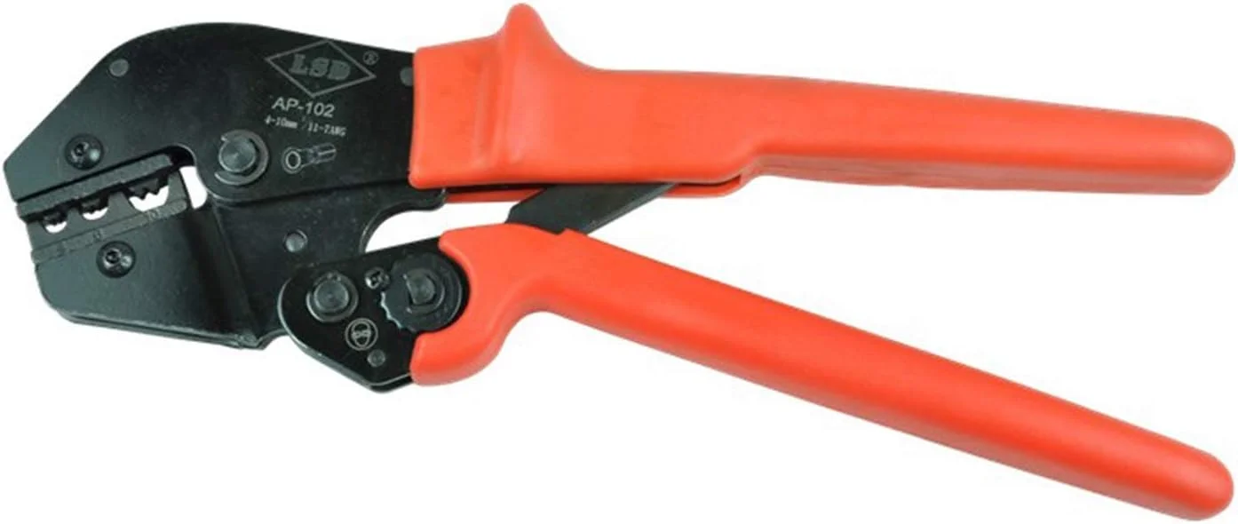 HGFUUYT انبر پرس سرسیم برای کابل های 2، 4، 6، 10 میلی متر مربع، ابزار پرس سرسیم کابل، سیم لخت کن کابل با صرفه جویی در انرژی