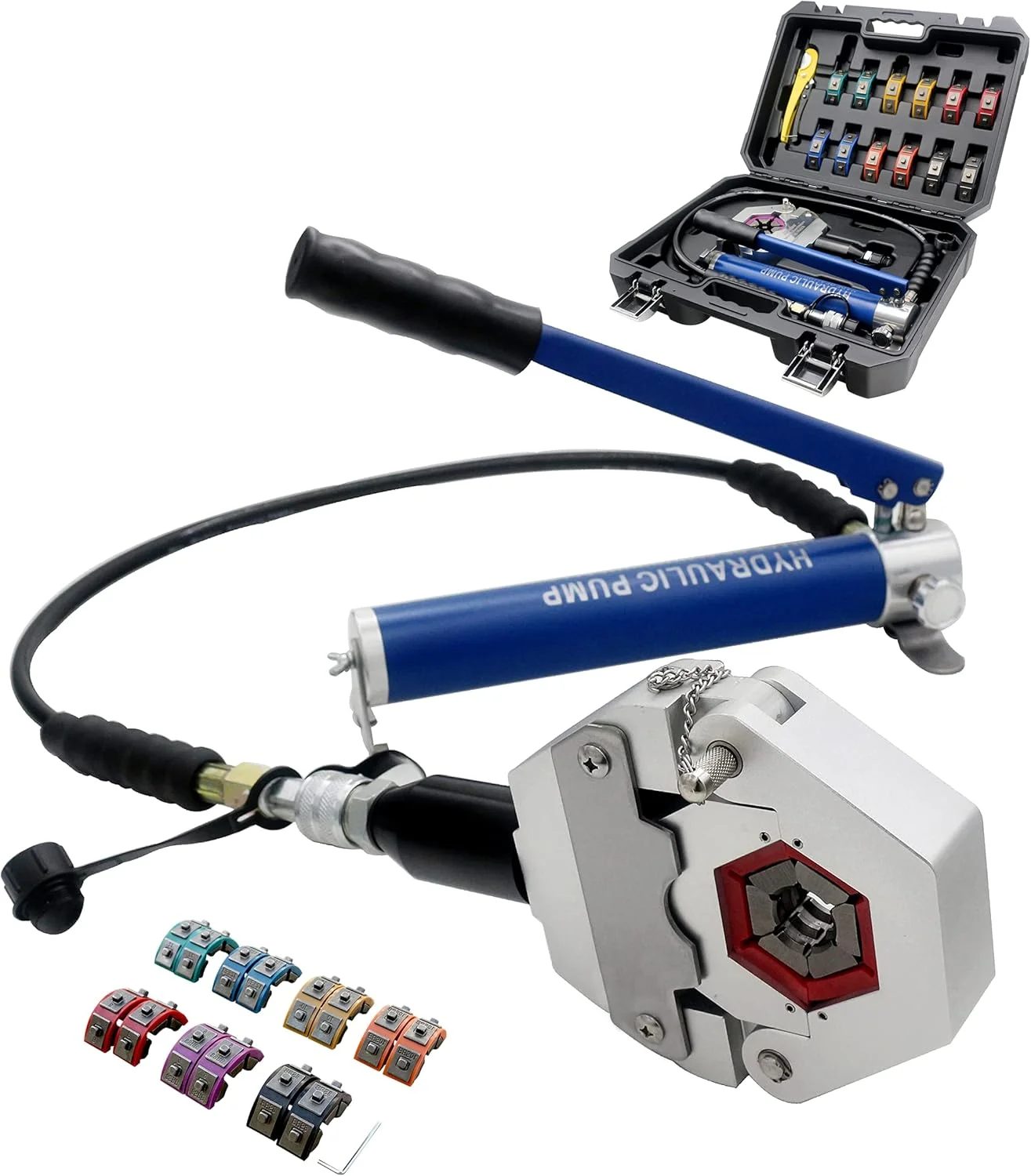 ابزار پرس شیلنگ هیدرولیک دستی A/C، ابزار پرس شیلنگ A/C خودرو برای شیلنگ های تهویه مطبوع BH و اتصالات A/C Beadlock (IG-7842P)