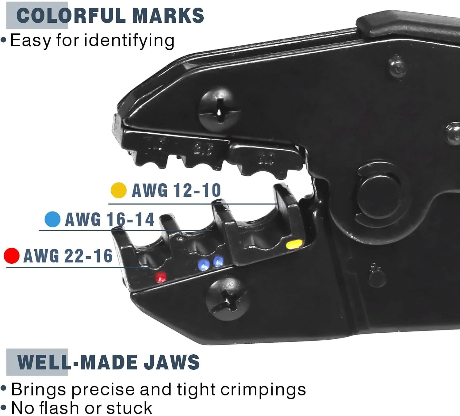 ابزار پرس سرسیم روکش دار حرفه ای WEKESIGO HS-30J، ابزار پرس سیم، انبر پرس سیم 20-10AWG (0.5-6mm²)