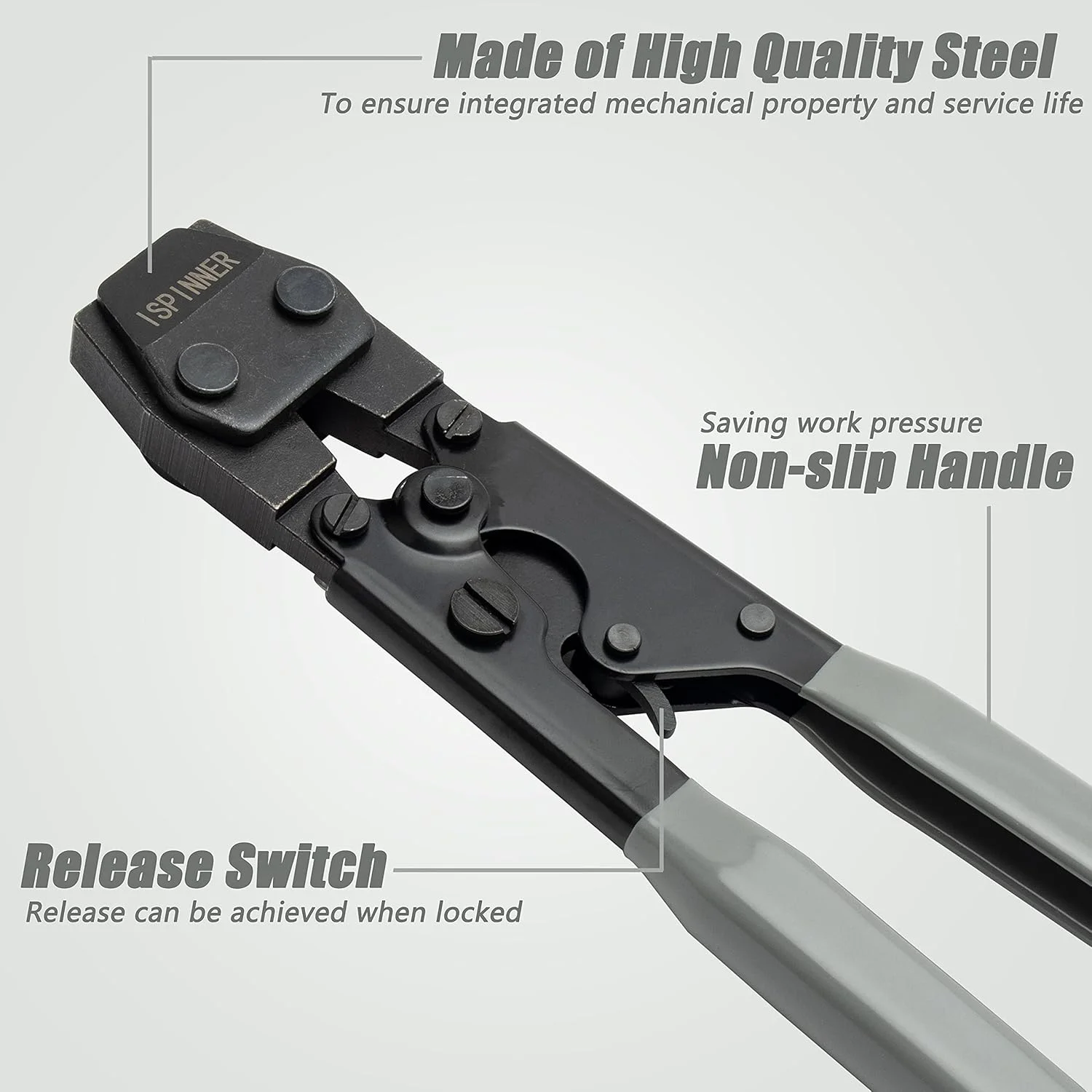 ابزار پرس PEX، ابزار پرس بست PEX برای بست های استیل ضد زنگ PEX از 3/8 اینچ تا 1 اینچ، به همراه 40 عدد حلقه پرس PEX 3/8 اینچ، 1/2 اینچ، 3/4 اینچ، 1 اینچ