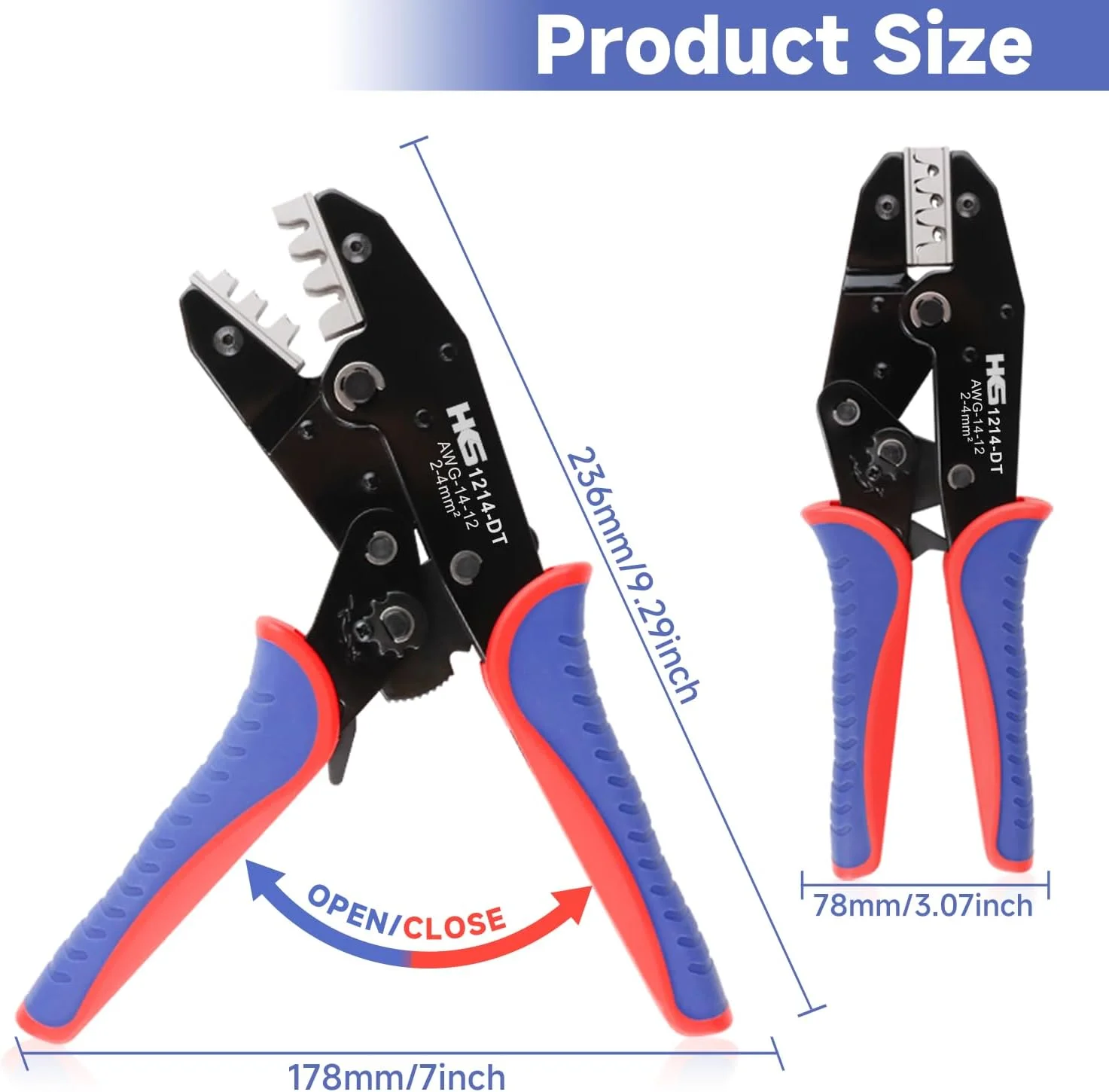 ابزار پرس سرسیم HKS Deutsch مدل (YF-1214DT) برای اتصالات Deutsch DT با سایز سیم 12-14AWG ابزار پرس سرسیم HKS Deutsch مدل (YF-1214DT) برای اتصالات Deutsch DT با سایز سیم 12-14AWG