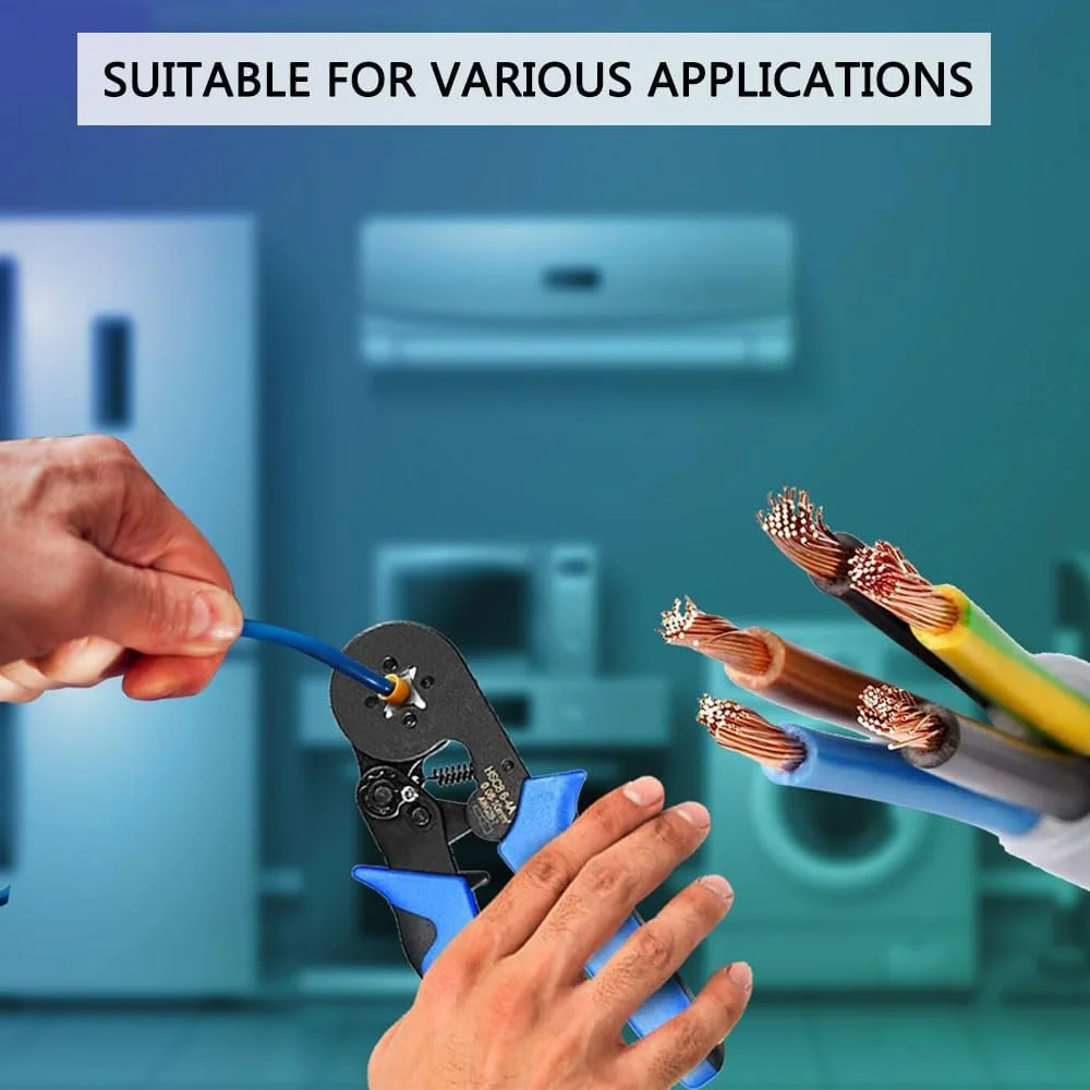 ست ابزار پرس سرسیم، انبر پرس سرسیم با 1200 عدد سرسیم و ترمینال سیم، 0.08-10 میلی متر مربع ست ابزار پرس سرسیم، انبر پرس سرسیم با 1200 عدد سرسیم و ترمینال سیم، 0.08-10 میلی متر مربع