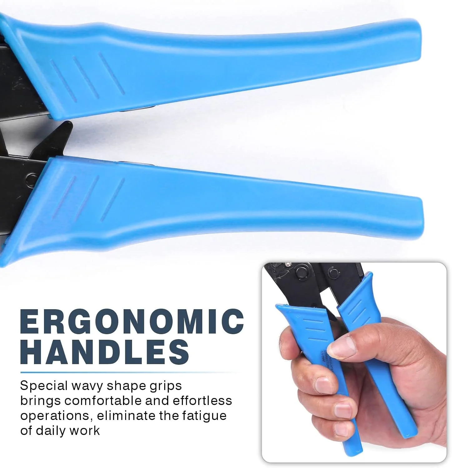 ابزار پرس سرسیم روکش دار حرفه ای WEKESIGO HS-30J، ابزار پرس سیم، انبر پرس سیم 20-10AWG (0.5-6mm²)