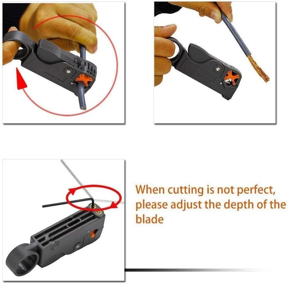 مجموعه ابزار پرس کواکسیال RF/BNC مدل JAHLGT شامل ابزار پرس و 10 عدد کانکتور BNC مناسب کابل های RG58 / RG59 / RG6