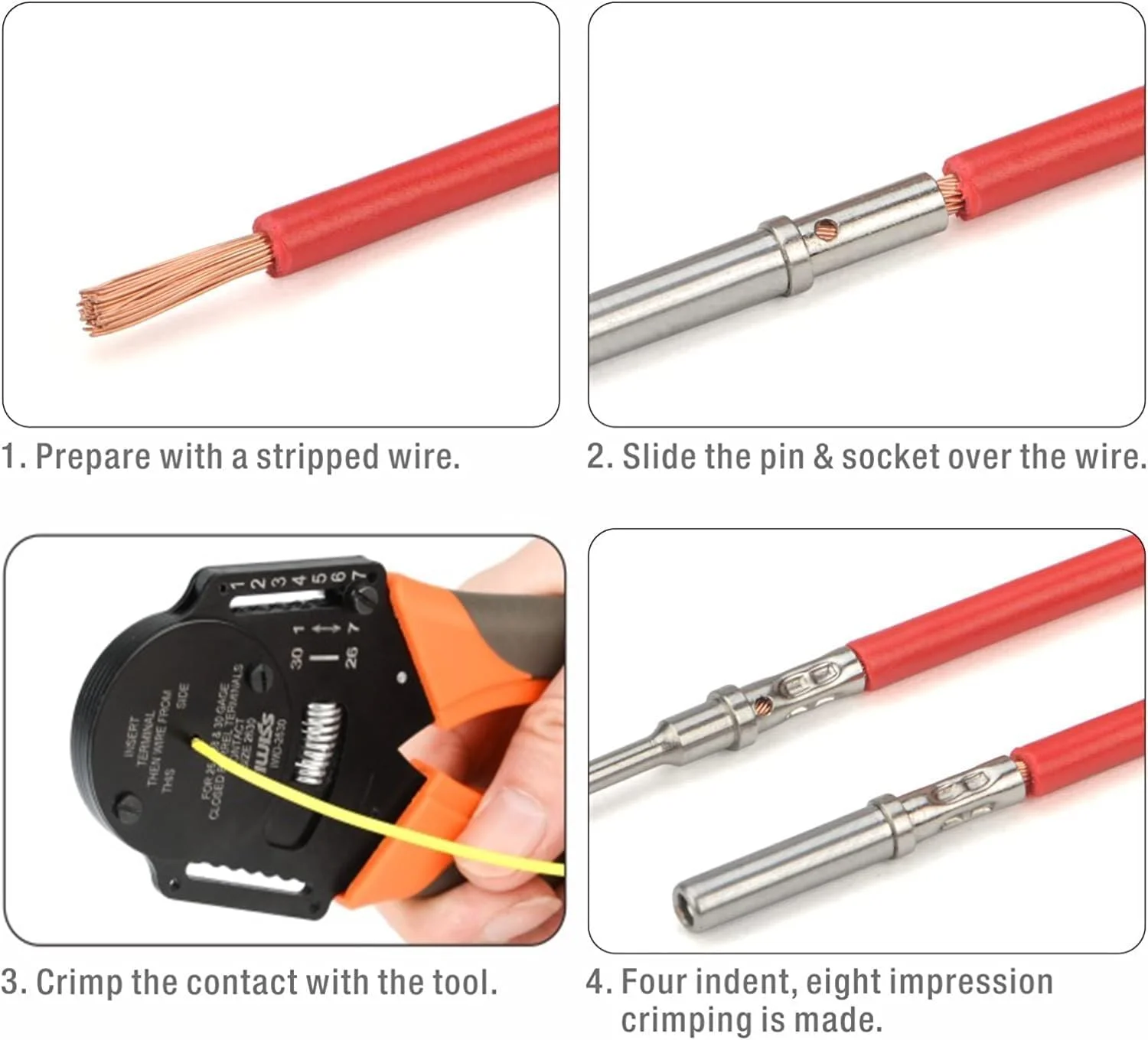 ابزار پرس سرسیم مدل IWD-1620 برای کانکتورهای دویچ، مناسب برای پرس اتصالات استوانه ای و کانکتورهای گرد، سایز سیم AWG16-20 ابزار پرس سرسیم مدل IWD-1620 برای کانکتورهای دویچ، مناسب برای پرس اتصالات استوانه ای و کانکتورهای گرد، سایز سیم AWG16-20