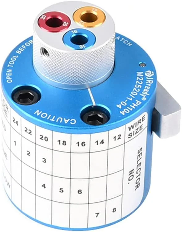 موقعیت دهنده JRready PH104 M22520/1-04 برای ابزار پرس NEW-ASF1/NEW-AS1، مناسب برای پین و سوکت های سری 12# 16# 20# MIL-DTL-38999