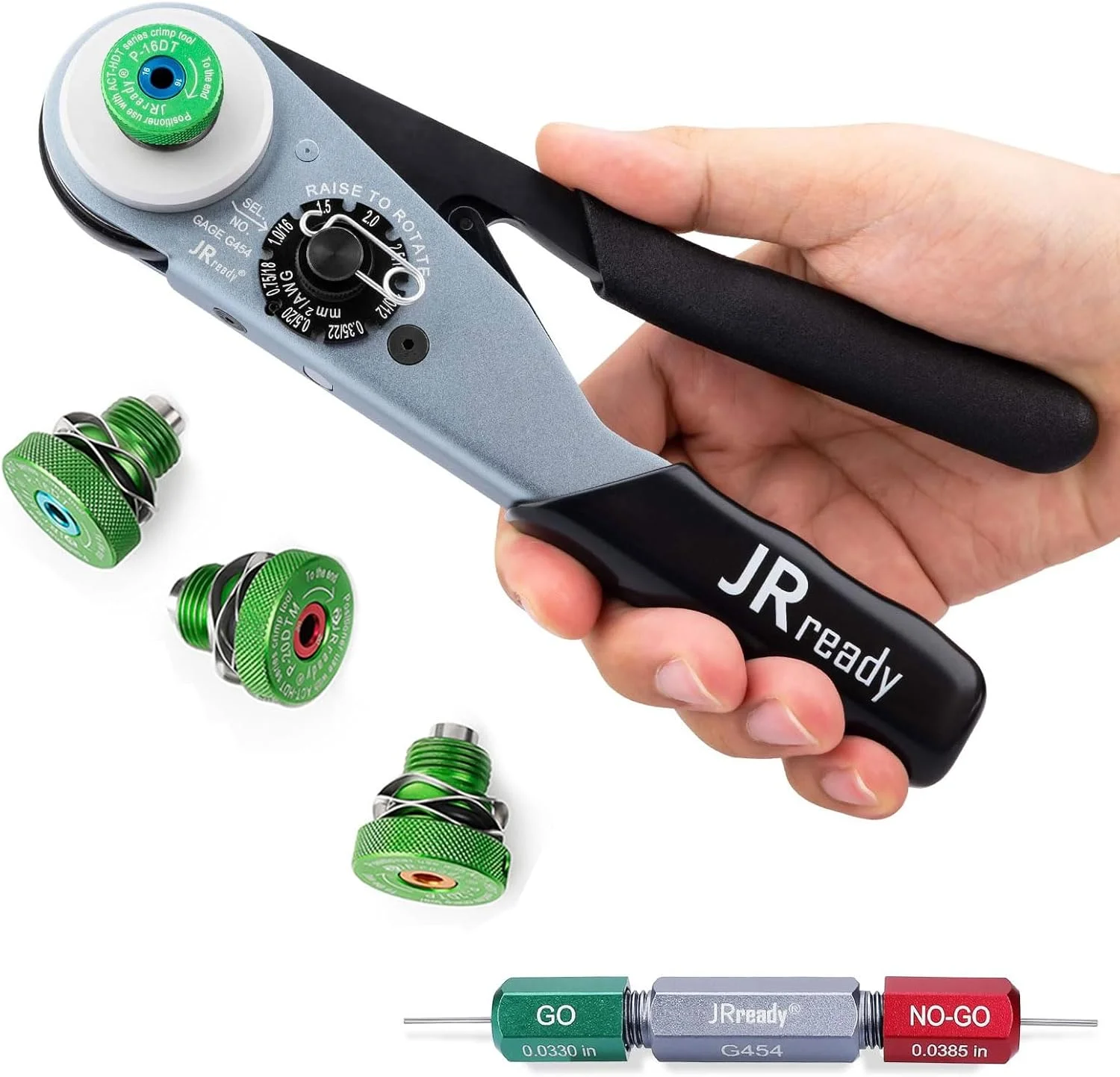 مجموعه ابزار JRready JRD-HDT-48(HDT-48-00)+DRK-RT1+G454+45-120 به همراه سیم لخت کن ایده آل JST2109S برای پرس کردن کانکتورهای جامد سایز 12#, 16#, 20# سری DT, DTM, DTP, DTV, DRB, DRCP و STRIKE با سایز سیم 12-22AWG