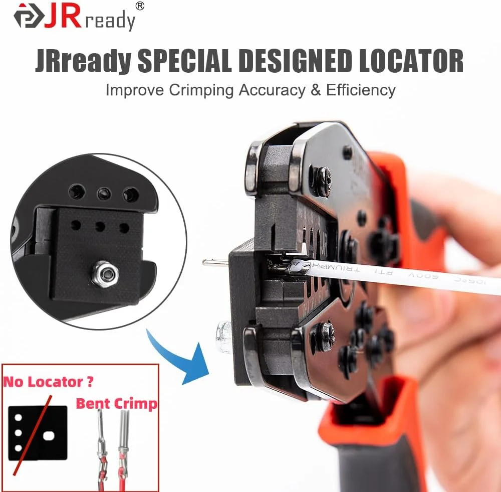 ابزار پرس کانکتور JRready Deutsch مدل ACT-LY-16DT - ابزار پرس ترمینال Deutsch Open Barrel برای کانکتور DT، مناسب برای کنتاکت های سایز 16 با کیفیت OEM (سایز سیم 14-18 AWG)