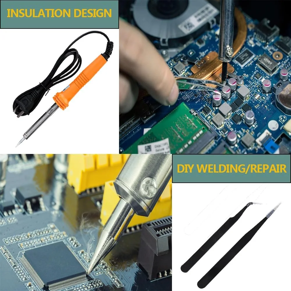 مجموعه ابزار پرس LEATBUY CAT5 CAT6 RJ45، ابزار پرس Cat5e، 50 عدد کانکتور، 50 عدد روکش، تستر کابل شبکه LAN، سیم لخت کن اترنت (نارنجی)