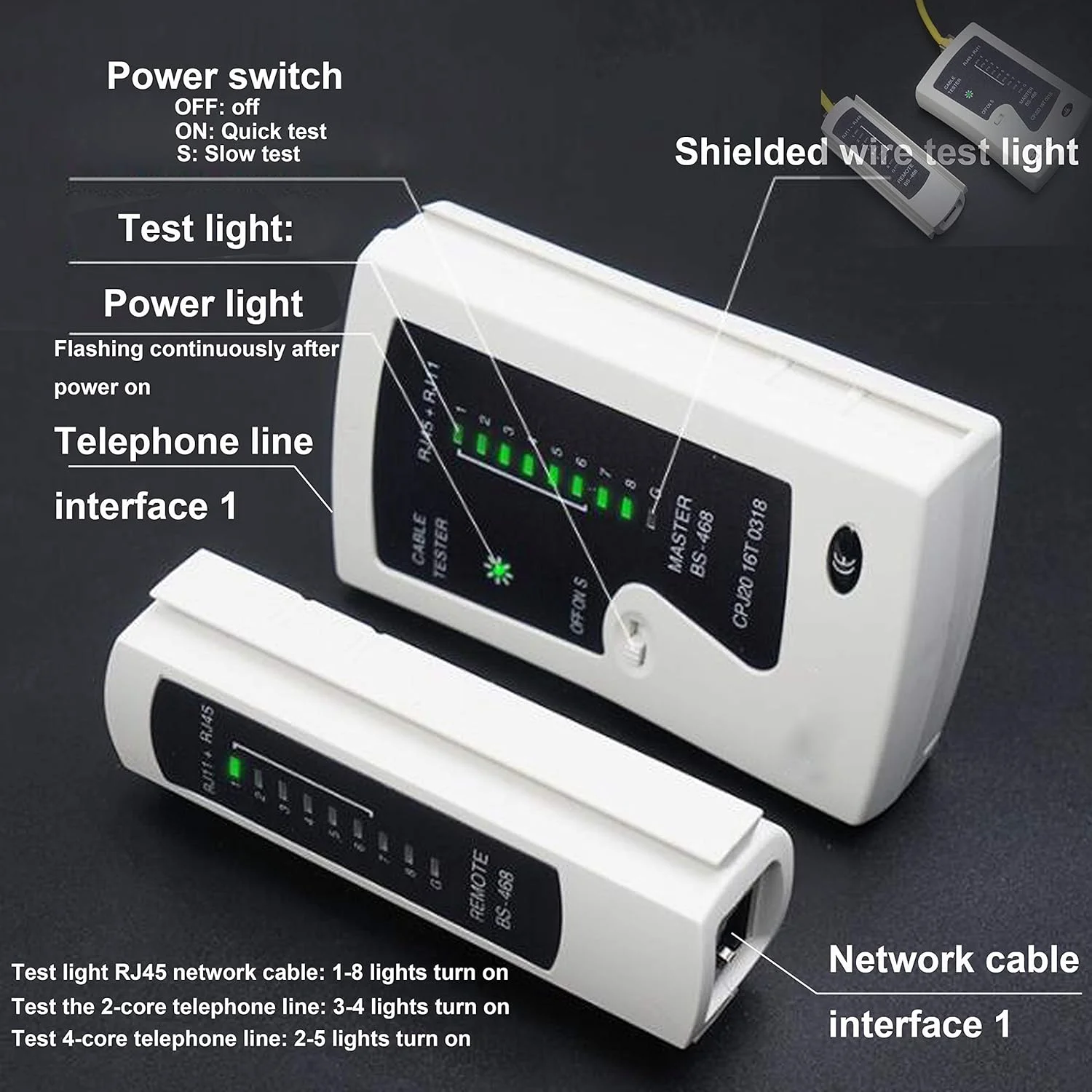 مجموعه ابزار شبکه MAYLINE برای RJ45 RJ11/RJ12، ابزار پرس اترنت CAT5/CAT6، سیم لخت کن و پانچ پایین LAN (خاکستری)