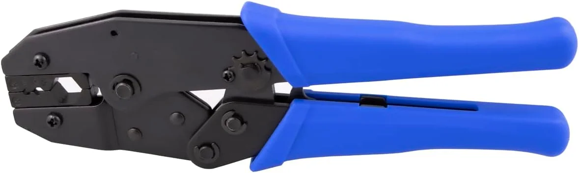 ابزار پرس کابل RFIOTASY برای کانکتورهای LMR400، RG8، RG9، Belden 9913، RG213، RG214، RG174، RG316، ابزار پرس با قالب شش ضلعی 10.90 میلی‌متری برای تمام کابل‌های نوع 400 (ابزار پرس LMR400 آبی)