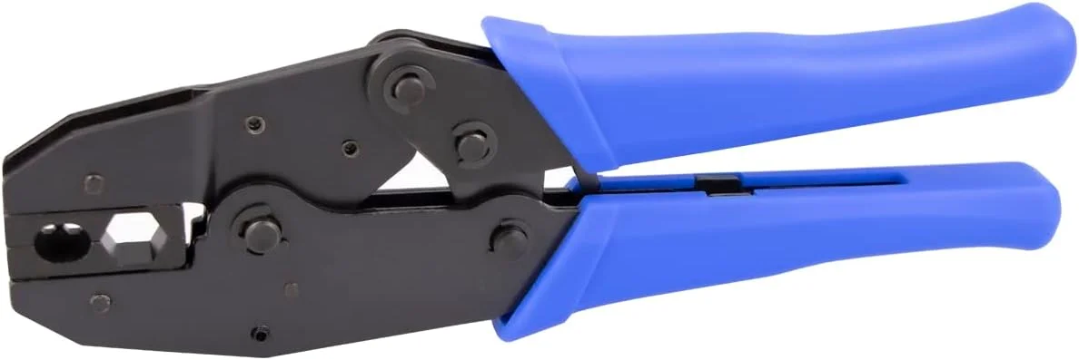 ابزار پرس کابل RFIOTASY برای کانکتورهای LMR400، RG8، RG9، Belden 9913، RG213، RG214، RG174، RG316، ابزار پرس با قالب شش ضلعی 10.90 میلی‌متری برای تمام کابل‌های نوع 400 (ابزار پرس LMR400 آبی)