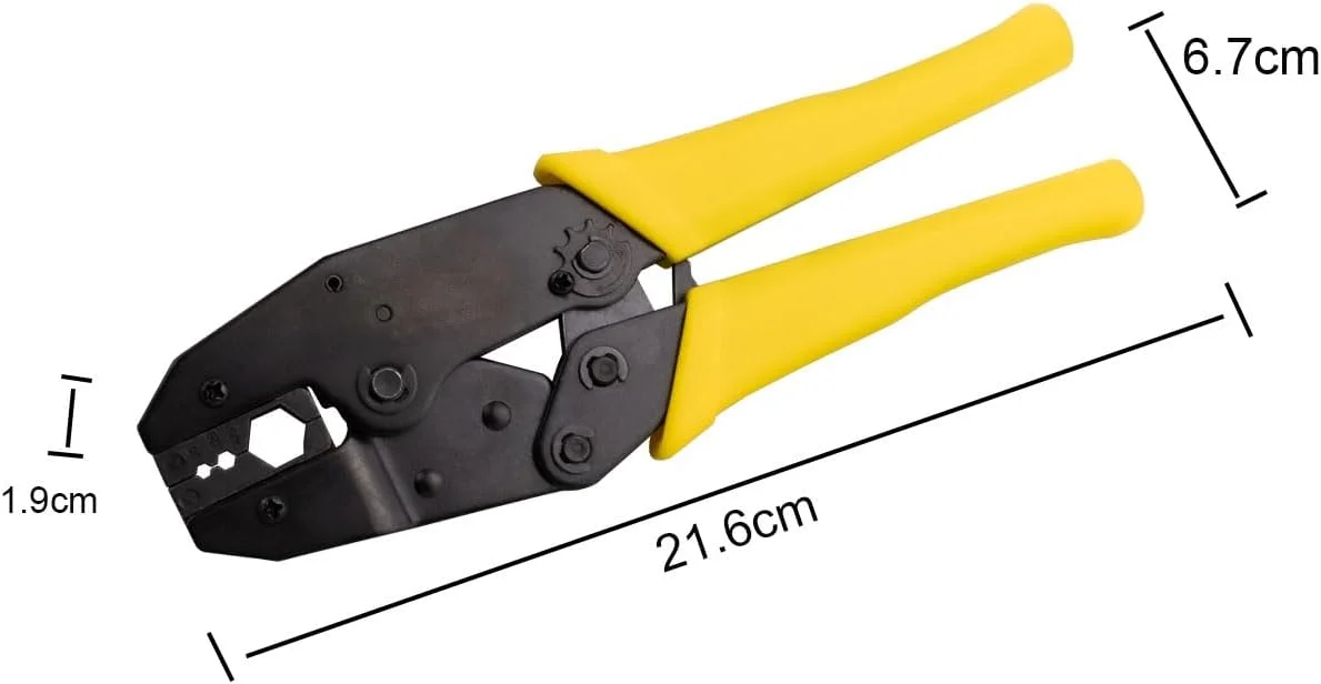 ابزار پرس کابل کواکسیال LMR400، Belden9913، RG8، RG213، RG214، RG316، RG174، ابزار پرس با قالب شش ضلعی 10.90 میلی‌متری برای کابل‌های نوع 400 - زرد