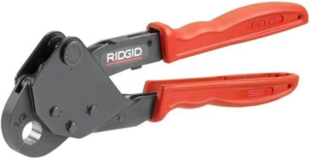 ابزار پرس لوله PEX دستی RIDGID 43853 1/2 اینچ برای فضاهای محدود، ابزار پرس لوله PEX برای اتصالات ASTM F1807