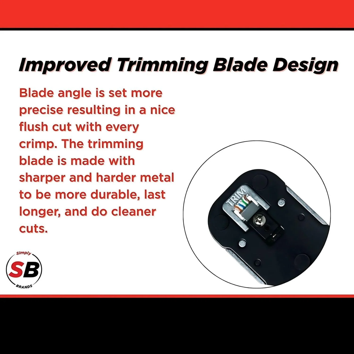 ابزار پرس RJ45 مدل Pass-Through سیمپلی 45 برای پلاگ های ماژولار RJ45 بدون شیلد و دارای شیلد داخلی - دارای سیم لخت کن/برش داخلی - S45-C100