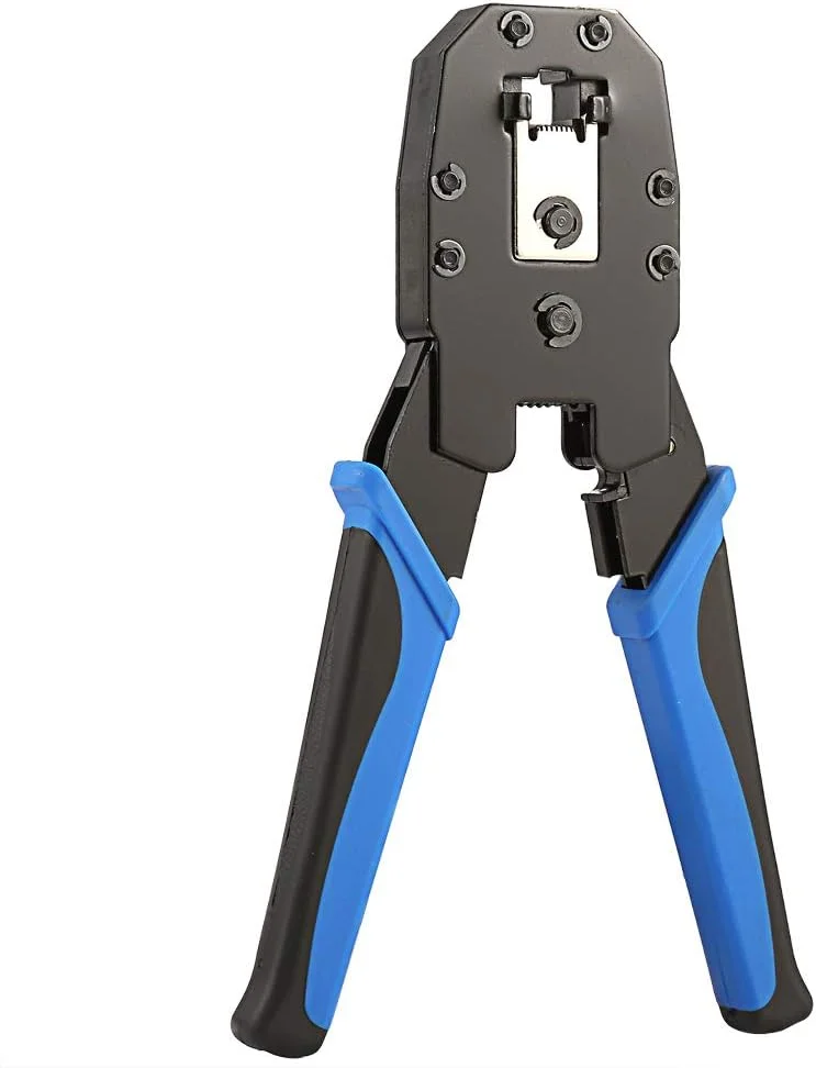 مجموعه ابزار تست کابل Solsop شامل ابزار پرس RJ45 برای CAT5 Cat5e به همراه 100 عدد کانکتور RJ45 CAT5 CAT5e و سیم لخت کن کوچک مجموعه ابزار تست کابل Solsop شامل ابزار پرس RJ45 برای CAT5 Cat5e به همراه 100 عدد کانکتور RJ45 CAT5 CAT5e و سیم لخت کن کوچک