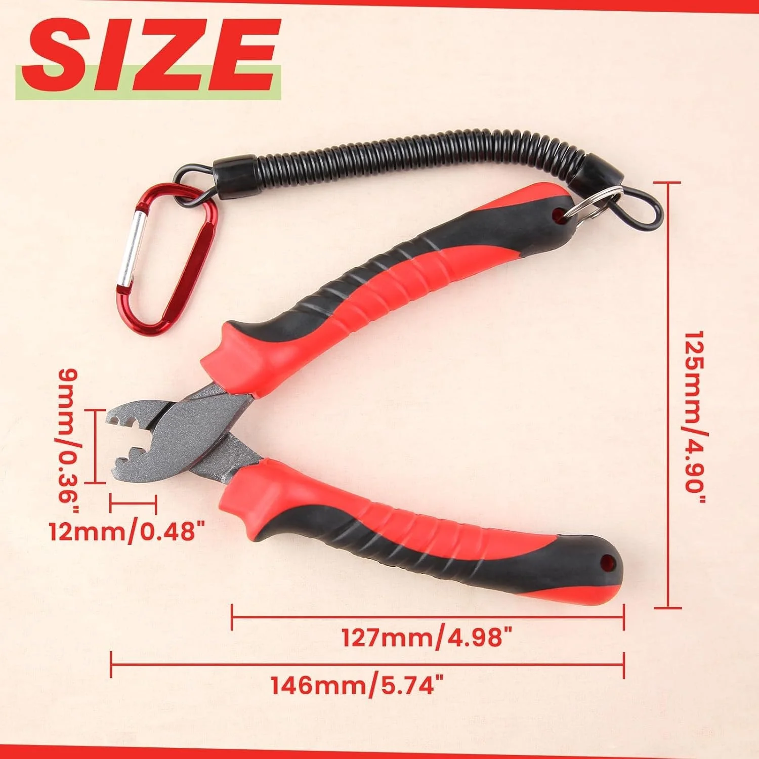 انبر پرس سیم بکسل ماهیگیری اسپیدواکس، ابزار پرس سیم بکسل برای آستین های تک لوله ای، تجهیزات ماهیگیری آب شور، پرس سیم بکسل برای سیم ماهیگیری، پرس تک لوله ای