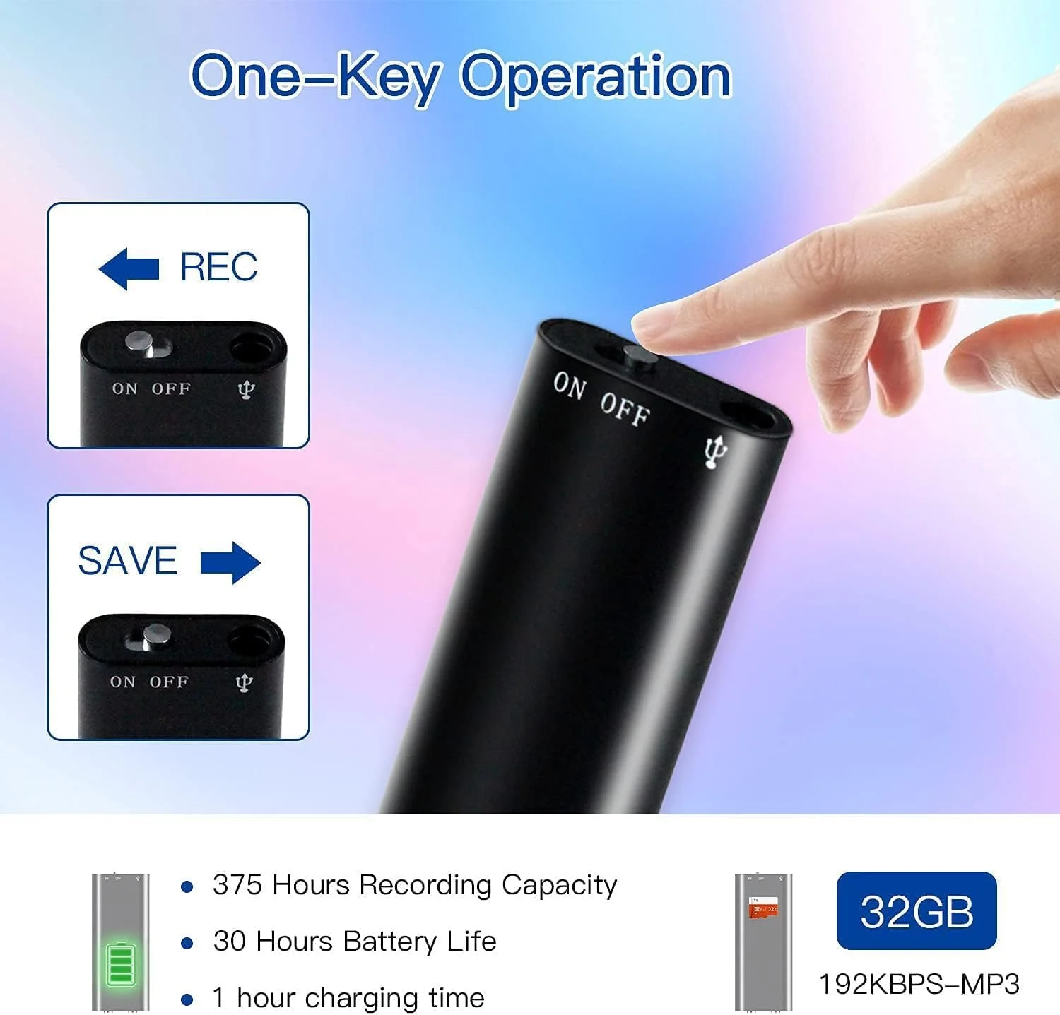 دستگاه ضبط صدا، 32 گیگابایت، 1000 ساعت ضبط مداوم، فعال سازی صوتی، کیفیت صدای HD، 1000 ساعت حافظه ضبط، برای جلسات سخنرانی ها مصاحبه ها کلاس ها کنسرت (Q2-32GB) دستگاه ضبط صدا، 32 گیگابایت، 1000 ساعت ضبط مداوم، فعال سازی صوتی، کیفیت صدای HD، 1000 ساعت حافظه ضبط، برای جلسات سخنرانی ها مصاحبه ها کلاس ها کنسرت (Q2-32GB)