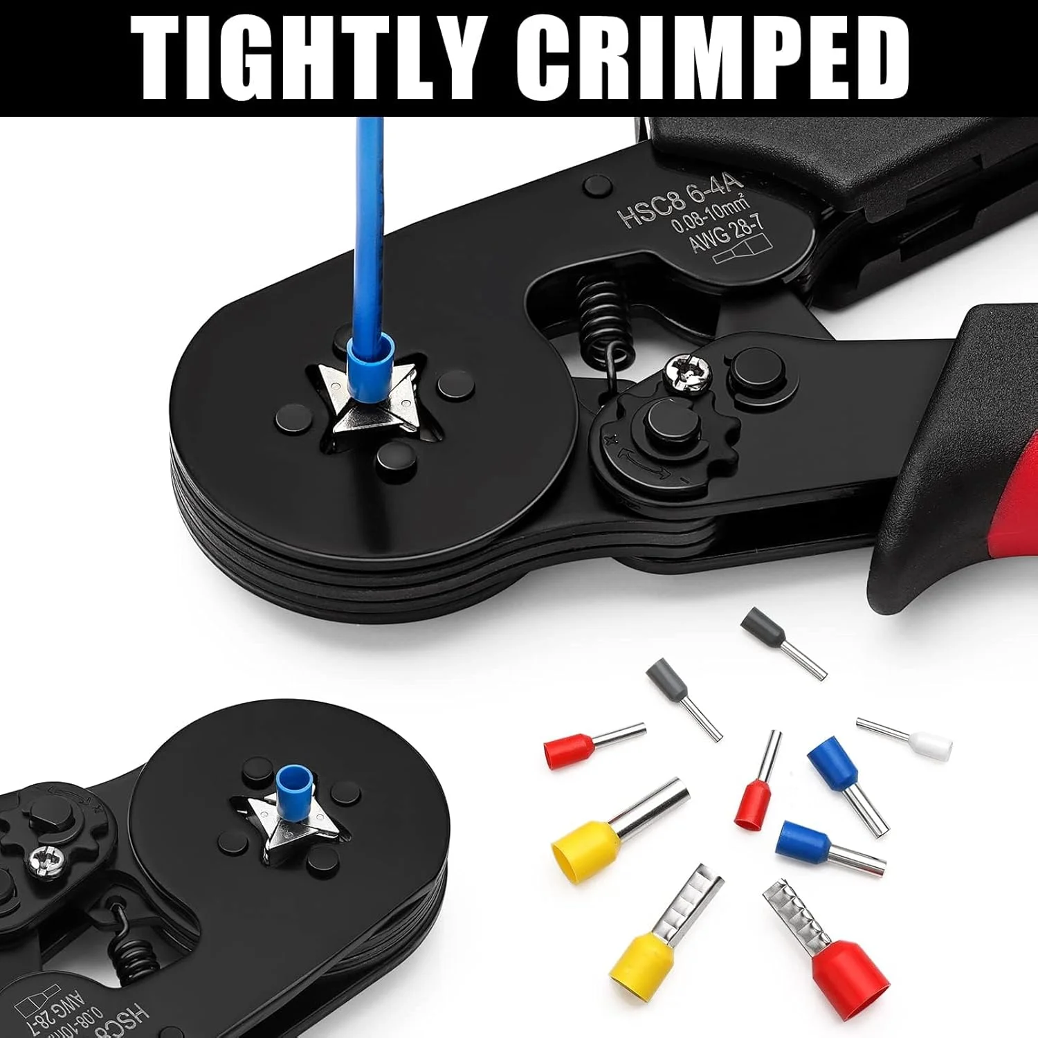 ست ابزار پرس سرسیم سوپوبی - انبر پرس سرسیم (AWG 28-7) به همراه 1800 عدد سرسیم و ترمینال