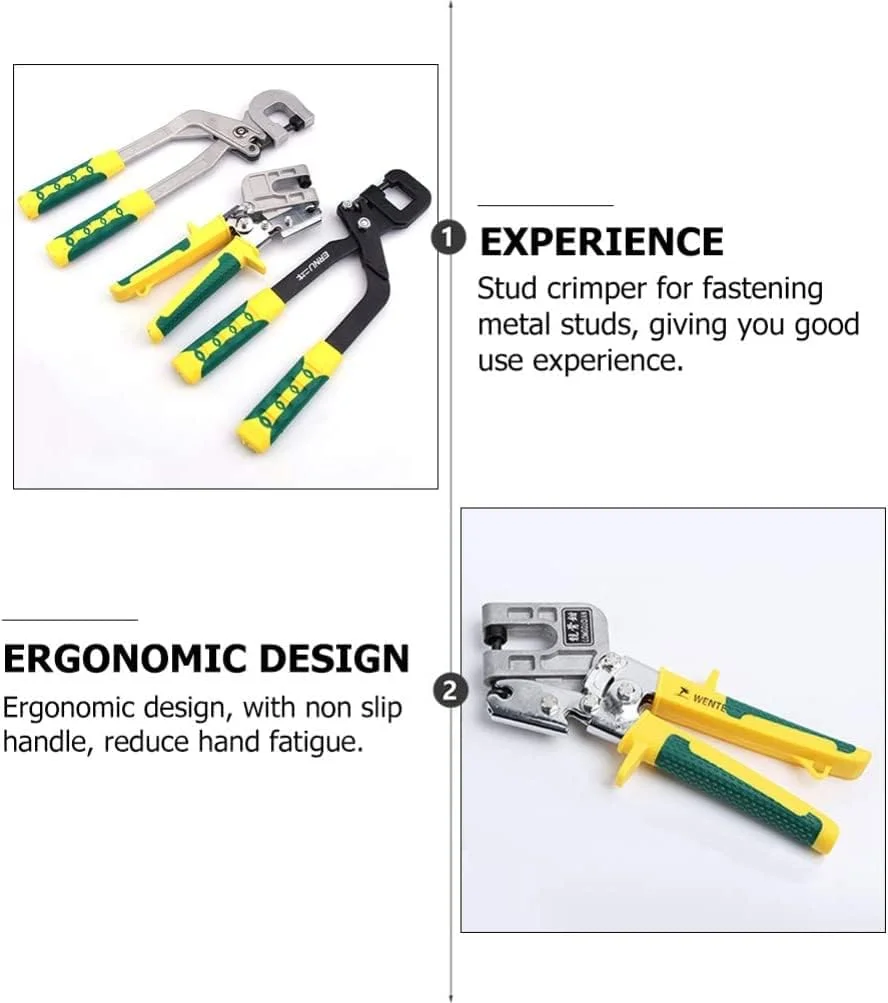 ابزار پانچ پرچ فلزی بدون میخ SYOSI، ابزار دیوار خشک، پانچ دستی قفل کننده، ابزار دستی پرچ کننده برای برش و پرچ کابل سیم (زرد) ابزار پانچ پرچ فلزی بدون میخ SYOSI، ابزار دیوار خشک، پانچ دستی قفل کننده، ابزار دستی پرچ کننده برای برش و پرچ کابل سیم (زرد)