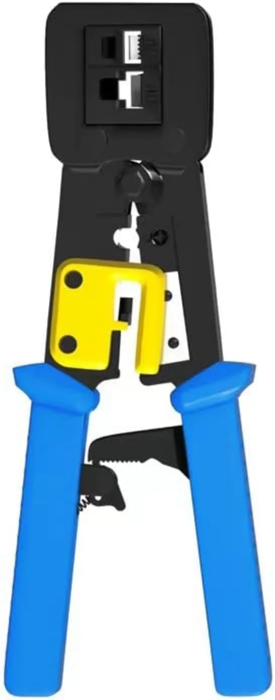 ابزار پرس RJ45 مدل Tazweeq Pass Through، کیت ابزار پرس اترنت جغجغه ای، ابزار پرس اترنت برای کانکتورهای RJ45 Pass Through و کانکتورهای RJ11/RJ12