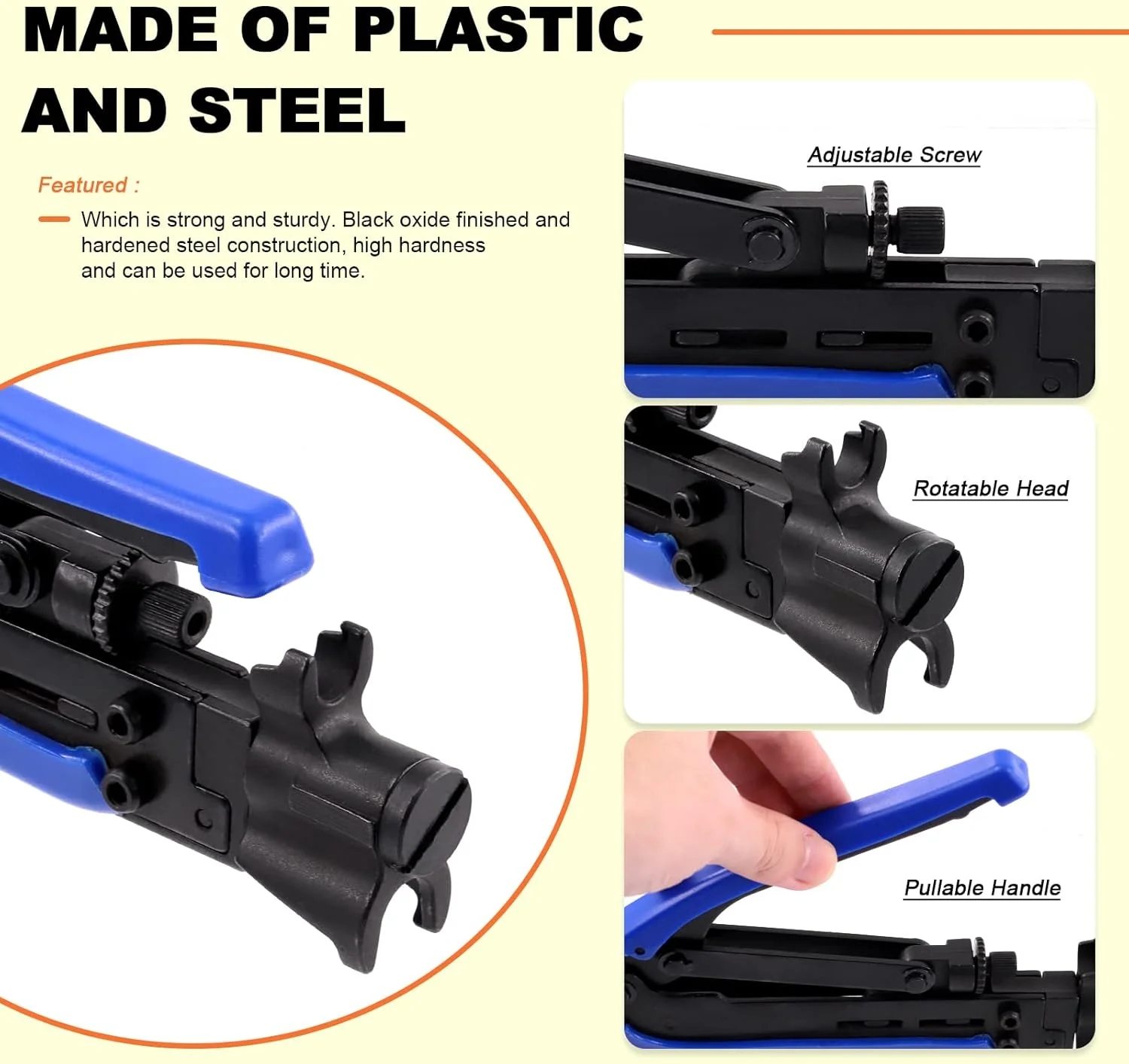 مجموعه ابزار پرس کابل کواکسیال ۲۵ عددی Tanstic شامل انبر پرس و سیم لخت کن کواکسیال، سیم چین، کانکتورهای فشاری F و پیچ گوشتی، ابزار فشاری کواکسیال برای تلویزیون کابلی، ویدئو و صدا مجموعه ابزار پرس کابل کواکسیال ۲۵ عددی Tanstic شامل انبر پرس و سیم لخت کن کواکسیال، سیم چین، کانکتورهای فشاری F و پیچ گوشتی، ابزار فشاری کواکسیال برای تلویزیون کابلی، ویدئو و صدا