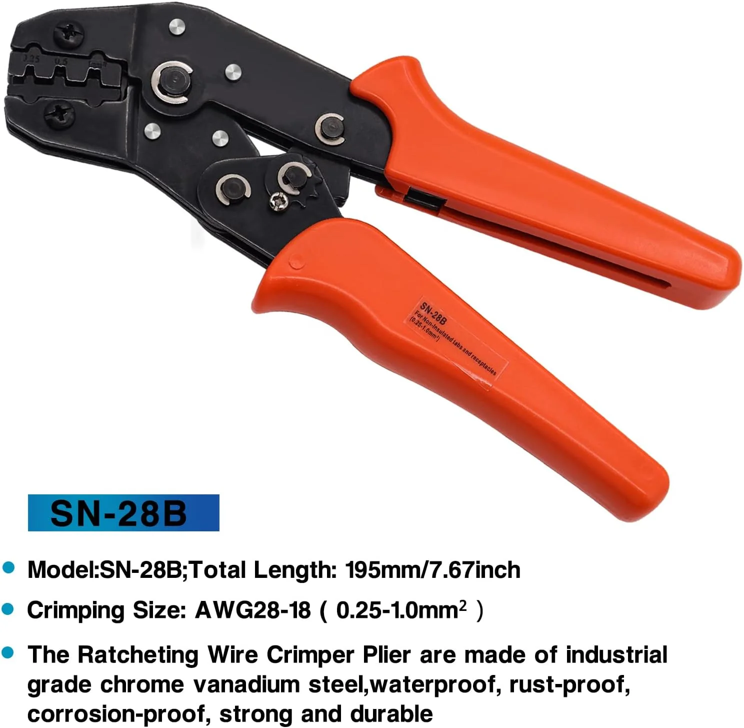 مجموعه ابزار پرس سرسیم Taiss Dupont به همراه 600 عدد کانکتور 2.54 میلی‌متری Dupont مدل SN-28B، انبر پرس سیم جغجغه‌ای، کانکتورهای مادگی و نری 1/2/3/4/5/6/7 پین و ترمینال‌های پرس AWG28-18