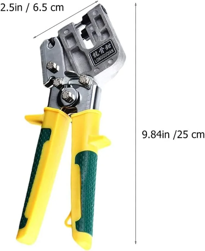 ابزار پانچ پرچ فلزی بدون میخ SYOSI، ابزار دیوار خشک، پانچ دستی قفل کننده، ابزار دستی پرچ کننده برای برش و پرچ کابل سیم (زرد) ابزار پانچ پرچ فلزی بدون میخ SYOSI، ابزار دیوار خشک، پانچ دستی قفل کننده، ابزار دستی پرچ کننده برای برش و پرچ کابل سیم (زرد)