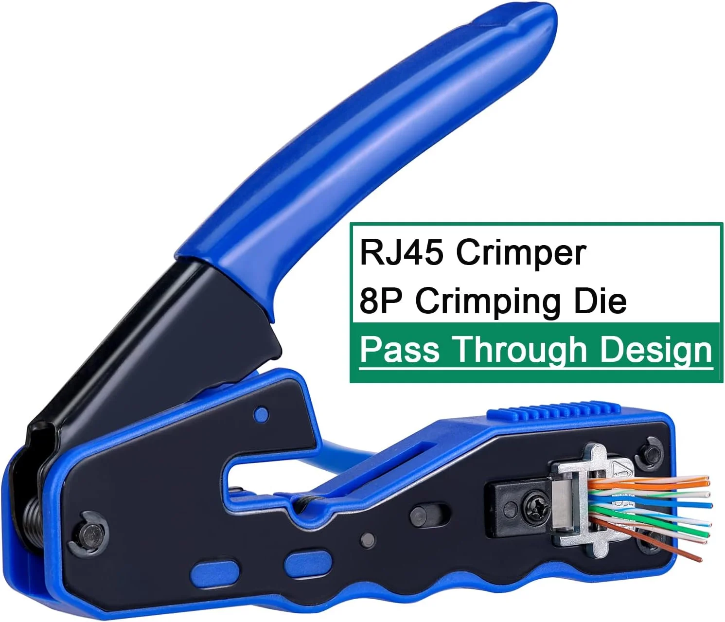 مجموعه ابزار پرس RJ45 Therathy، شامل ابزار پرس اترنت، 50 عدد کانکتور CAT6، 50 عدد روکش کانکتور، سیم لخت کن، تستر کابل شبکه، سیم چین 6 اینچی و دفترچه راهنما