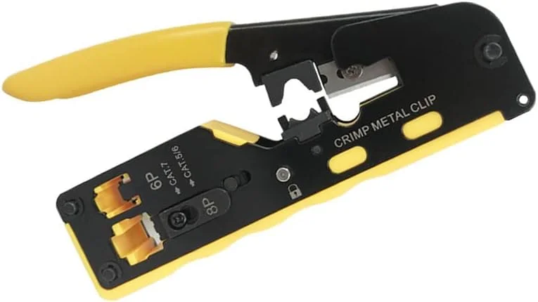 ابزار پرس RJ45 عبوری، ابزار پرس RJ45 Cat5 Cat6 Cat7، ابزار پرس RJ11، سیم لخت کن کابل شبکه اترنت، انبر ابزار کوچک تجهیزات پرس ماژولار