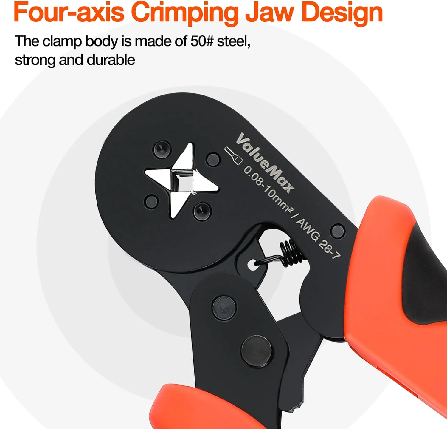 ست ابزار پرس سرسیم Valuemax، ابزار پرس سیم جغجغه ای خود تنظیم شونده 0.08-10 میلی متر مربع به همراه 800 عدد سرسیم عایق دار