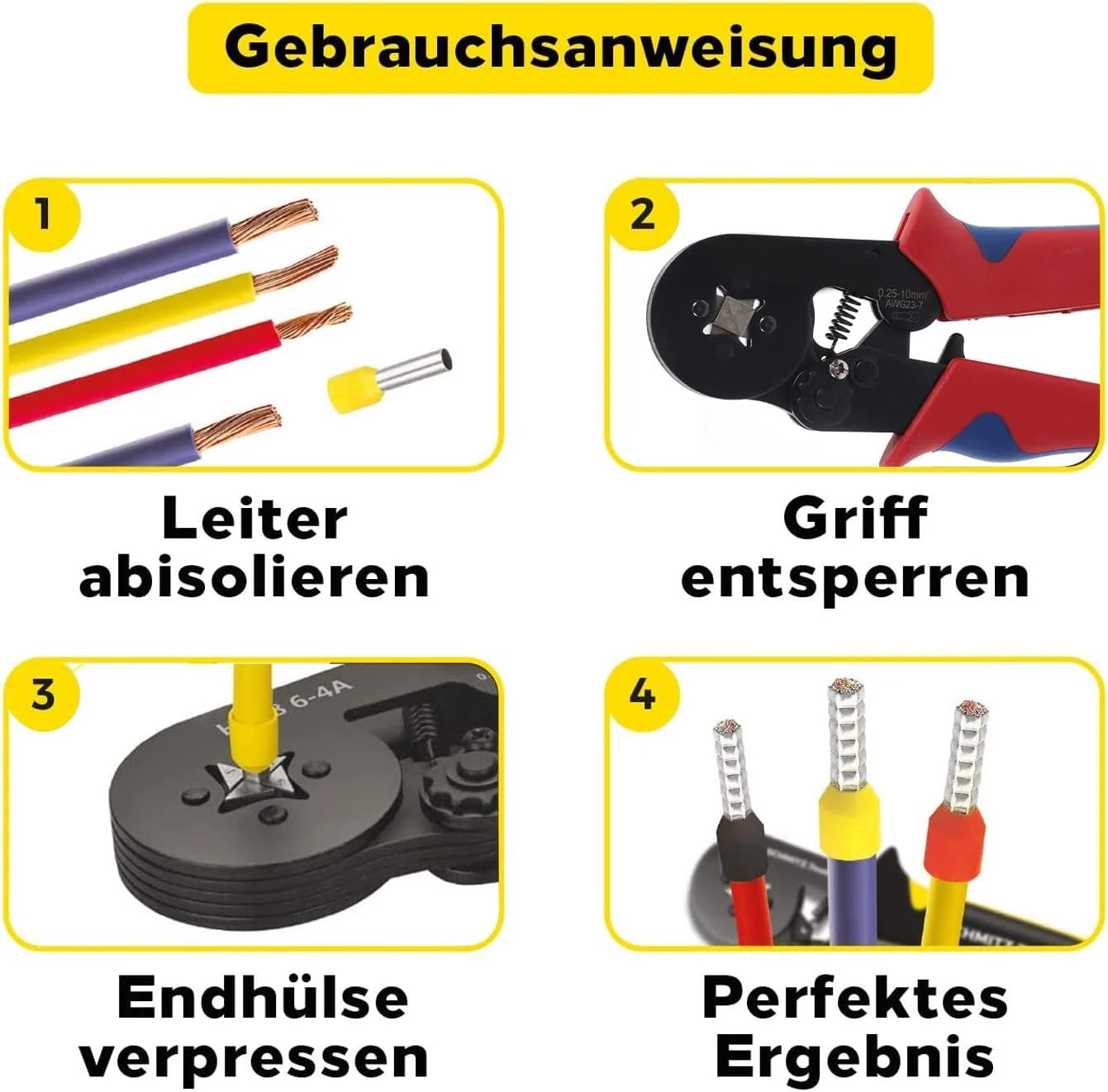 مجموعه ابزار پرس سیم، 1800 قطعه / مجموعه انبر پرس اتصال قوی با دسته ارگونومیک برای کارهای DIY