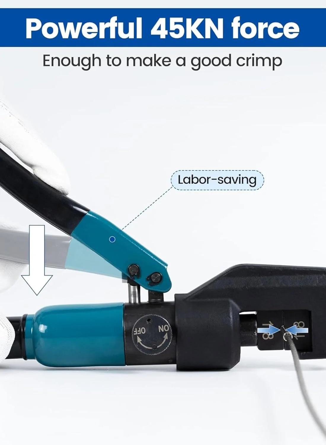 ابزار پرس هیدرولیک دستی سفارشی 45KN برای کیت نرده کابل استیل ضد زنگ 1/8 اینچی، ابزار سیم بکسل با یک جفت قالب 1/8 اینچی CR09، CT1 ابزار پرس هیدرولیک دستی سفارشی 45KN برای کیت نرده کابل استیل ضد زنگ 1/8 اینچی، ابزار سیم بکسل با یک جفت قالب 1/8 اینچی CR09، CT1