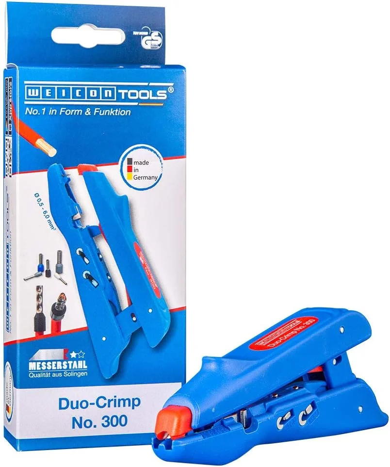 ابزار WEICON TOOLS Duo-Crimp شماره 300 | سیم لخت کن چند منظوره با سیم چین و قابلیت پرس