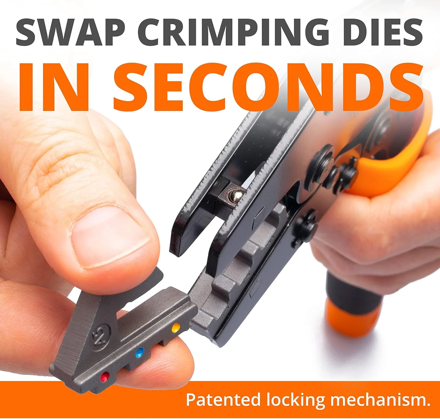 ابزار پرس وایر 9 اینچی Wirefy با قابلیت تعویض سریع قالب‌های پرس - انبر پرس وایر با اهرم بالا - انبر پرس - ابزار پرس سرسیم جغجغه‌ای - 26-4 AWG