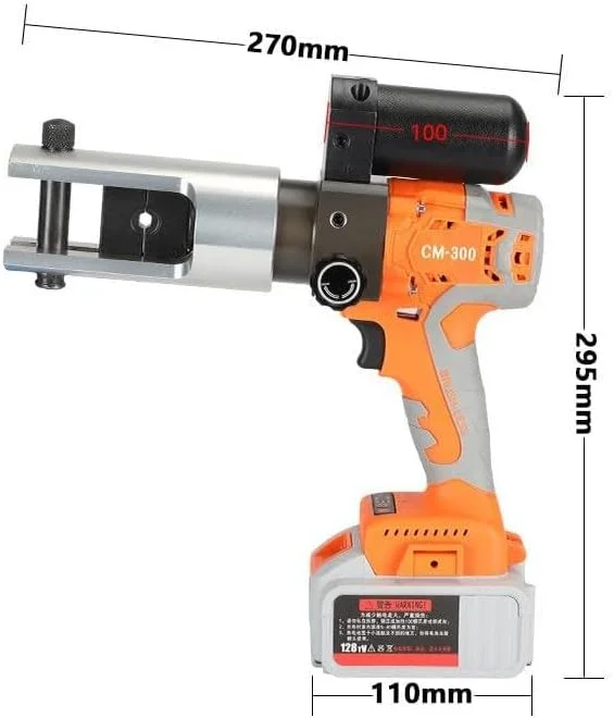 ابزار پرس الکترو هیدرولیک، ابزار پرس شارژی، 16-300 میلی متر مربع (11 قالب)، گیره چرخان 360 درجه، گشتاور 380 نیوتن متر، انبر پرس ترمینال آلومینیوم و مس، 2 * باتری ابزار پرس الکترو هیدرولیک، ابزار پرس شارژی، 16-300 میلی متر مربع (11 قالب)، گیره چرخان 360 درجه، گشتاور 380 نیوتن متر، انبر پرس ترمینال آلومینیوم و مس، 2 * باتری