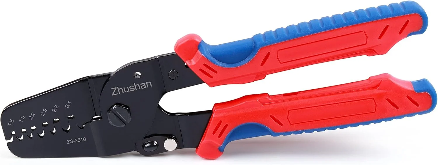 ابزار پرس سرسیم Zhushan برای کانکتورهای میکرو، مناسب برای ترمینال‌ها و کانکتورهای JAM، Molex، Tyco، Jst برای FPV و سروو پهپاد