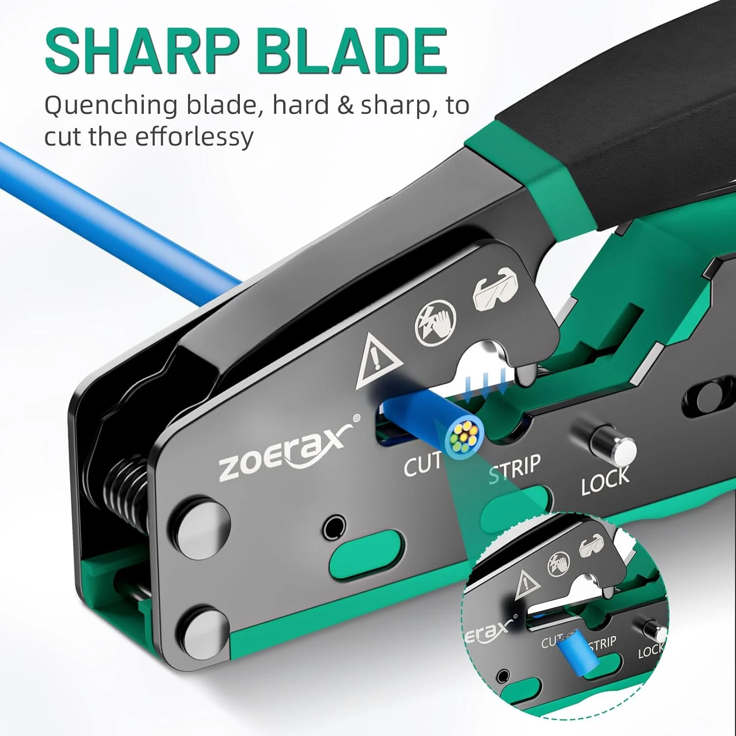 ابزار پرس RJ45 زوئرکس، سبز ابزار پرس RJ45 زوئرکس، سبز