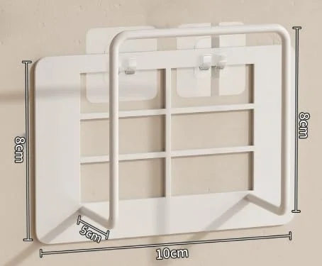 شلف دیواری روتر بدون نیاز به سوراخ کاری – جعبه ذخیره سازی وای فای – براکت باکس رسیور با محافظ – نگهدارنده با طراحی باز و مناسب برای سیگنال مودم، تی وی باکس و کابل ها