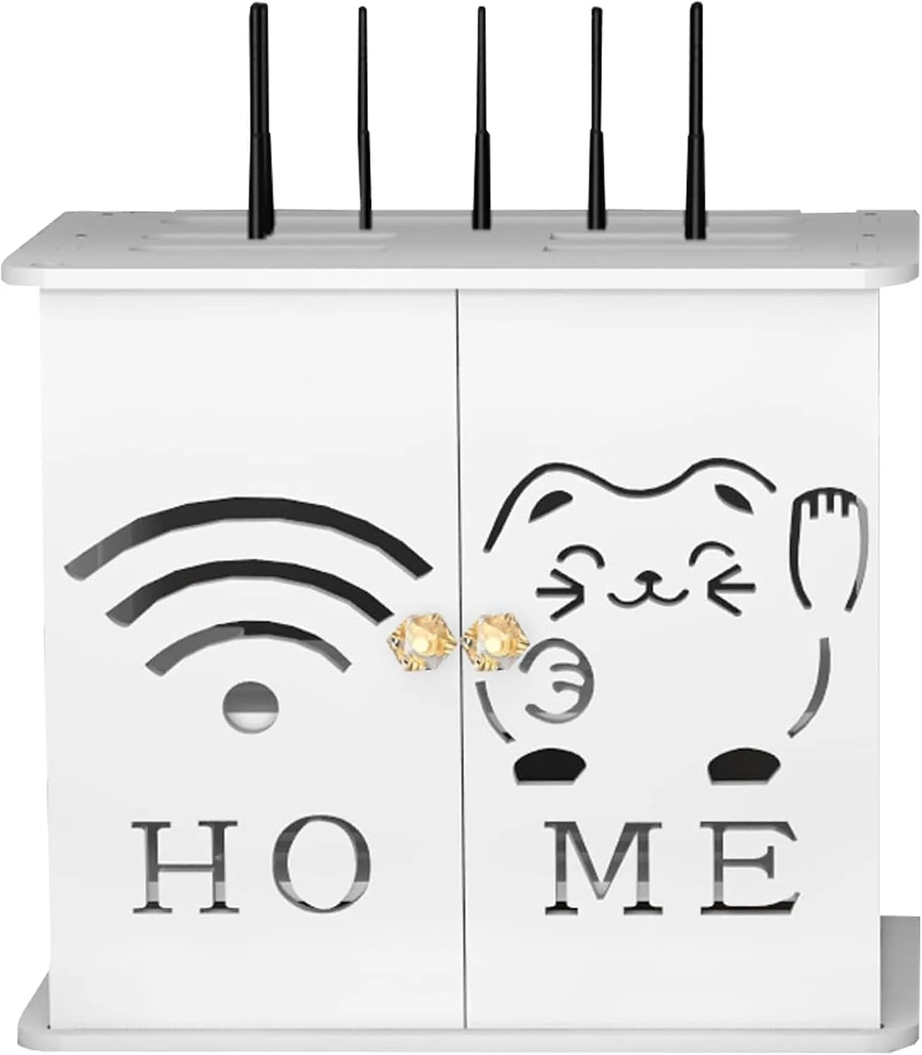 باکس های ذخیره سازی روتر وای فای 4 طبقه، قفسه های مخفی کننده مودم، کابینت سازمان دهنده رومیزی یا آویز دیواری برای دفتر کار خانگی