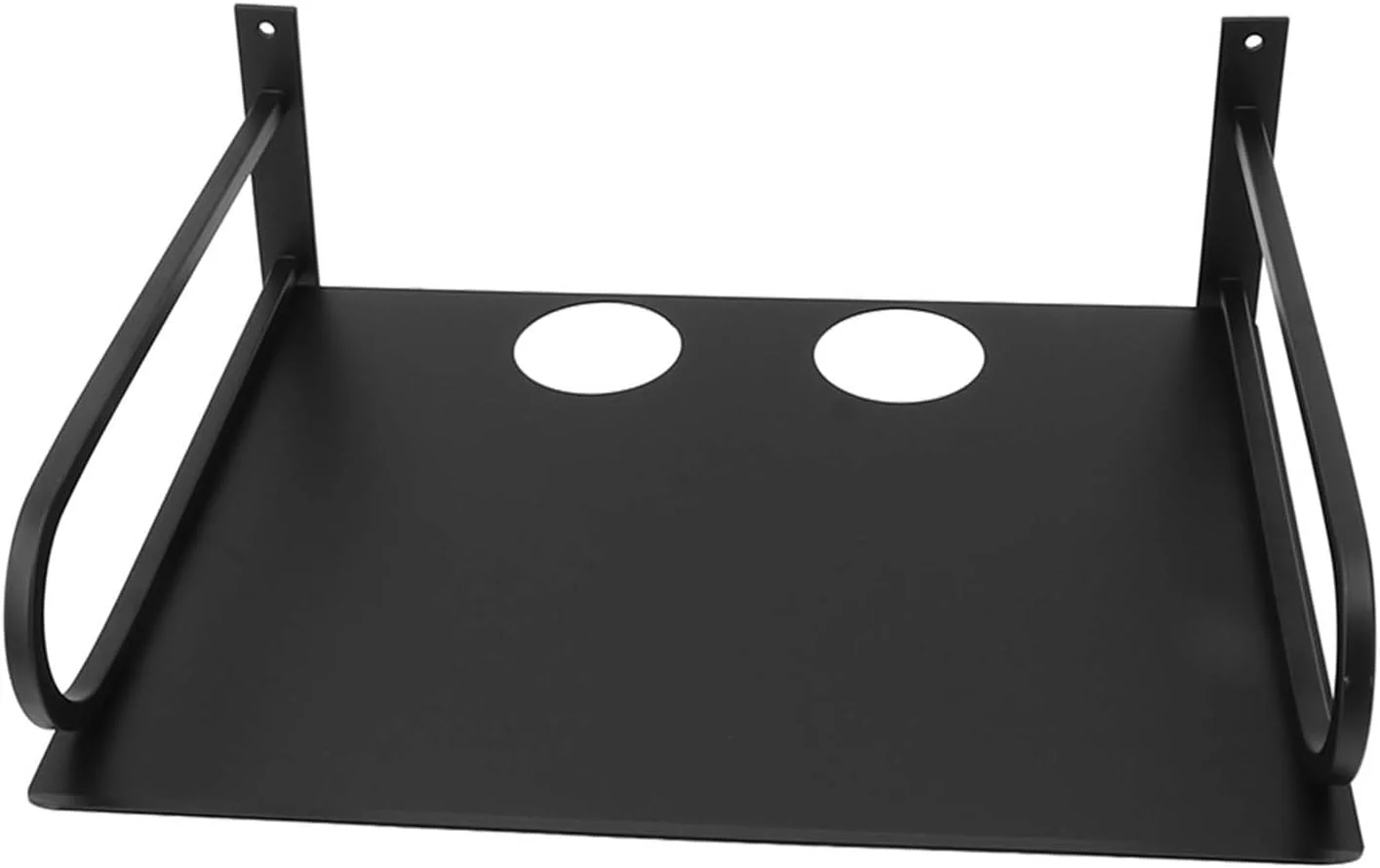 شلف دیواری محکم پروژکتور با لبه های گرد، ظرفیت باربری قوی، شلف شناور آلومینیومی برای پخش کننده DVD و گیرنده دیجیتال (مشکی)