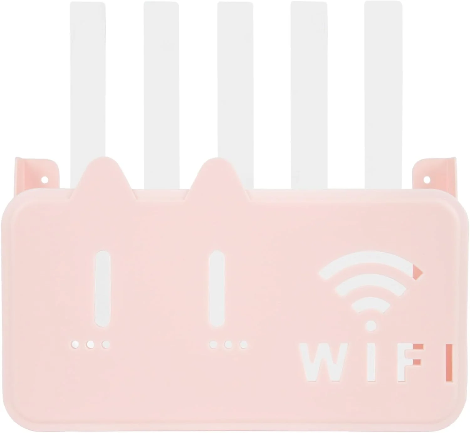 جعبه نگهداری روتر وای فای صورتی - قفسه تزئینی و دارای تهویه برای روتر، مودم، ست تاپ باکس در دفتر و اتاق مطالعه - راه حل مدیریت کابل