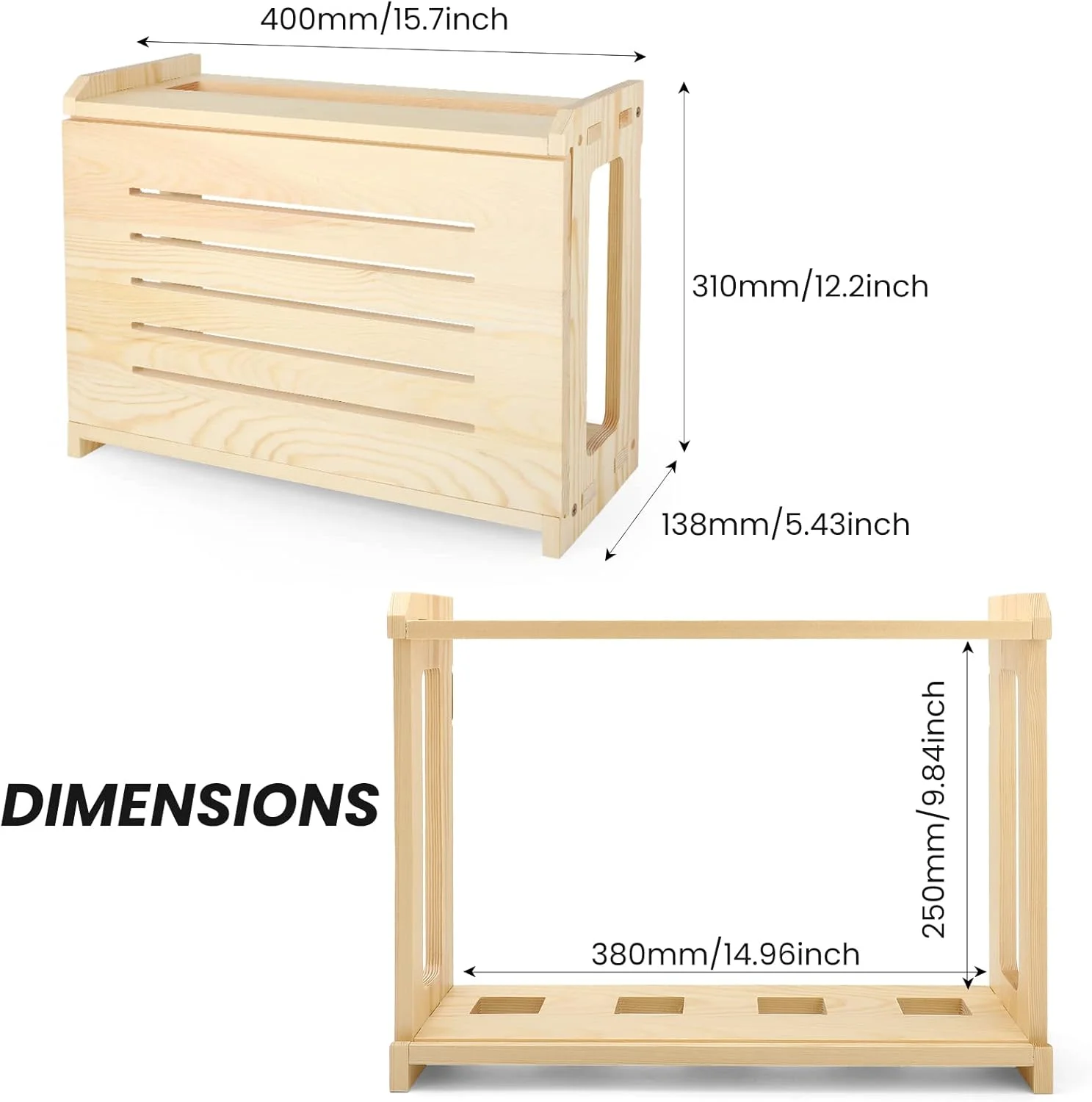 قفسه روتر چوبی BEARUT، نصب دیواری، جعبه ذخیره سازی روتر وای فای، پوشش روتر مودم کابل، سازماندهی سیم برق، قفسه مخفی کننده کابل، نیاز به مونتاژ قفسه روتر چوبی BEARUT، نصب دیواری، جعبه ذخیره سازی روتر وای فای، پوشش روتر مودم کابل، سازماندهی سیم برق، قفسه مخفی کننده کابل، نیاز به مونتاژ