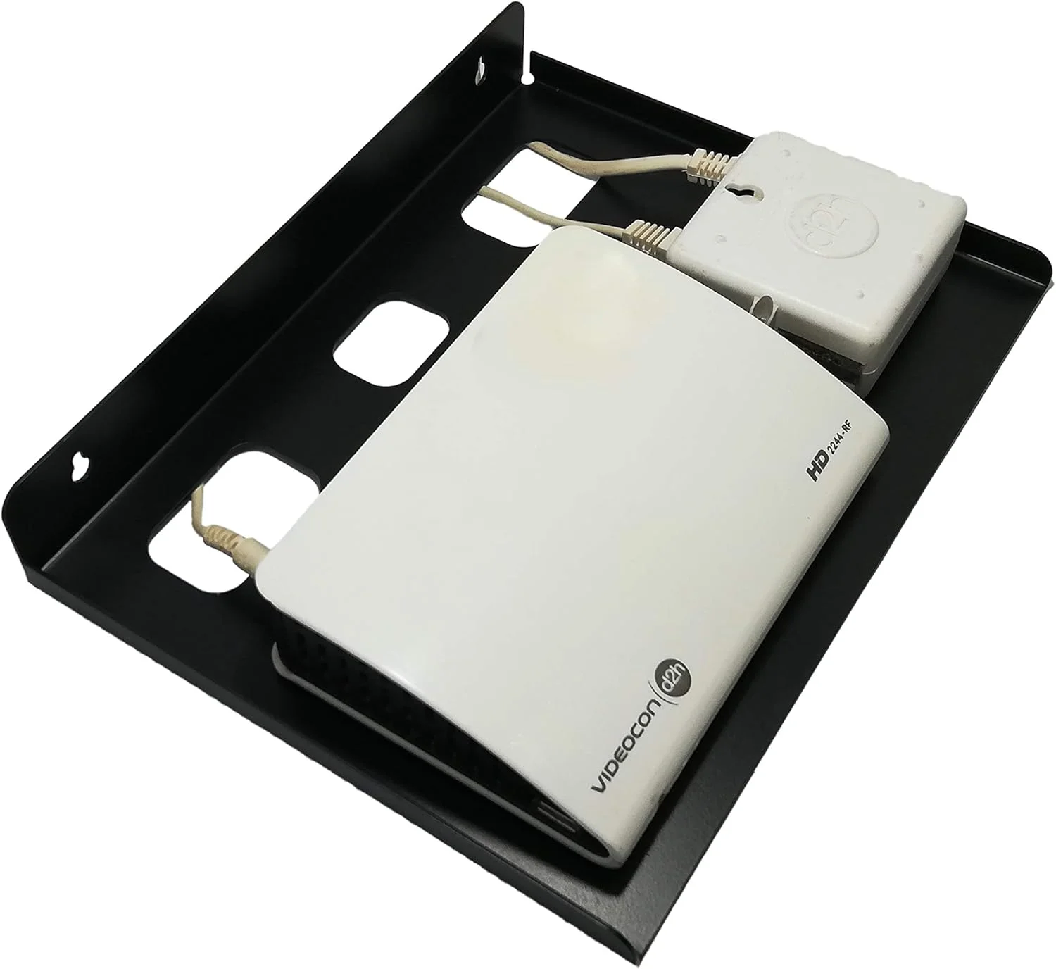 D&V ENGINEERING - پایه دیواری فلزی مقاوم برای دستگاه های گیرنده دیجیتال، DVD، تلفن، مودم های WiFi (استاندارد)