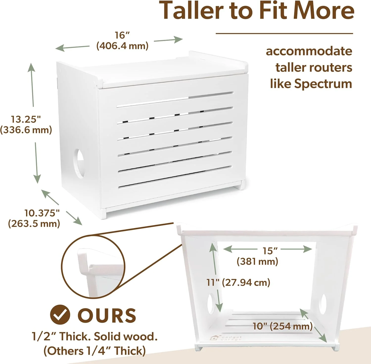 جعبه نگهداری روتر وای فای چوبی - قفسه تزئینی دیواری برای مودم با سیستم مدیریت کابل، راه حل سازماندهی منزل برای روترها تا ارتفاع 28 سانتی متر - قهوه ای اسپرسو جعبه نگهداری روتر وای فای چوبی - قفسه تزئینی دیواری برای مودم با سیستم مدیریت کابل، راه حل سازماندهی منزل برای روترها تا ارتفاع 28 سانتی متر - قهوه ای اسپرسو